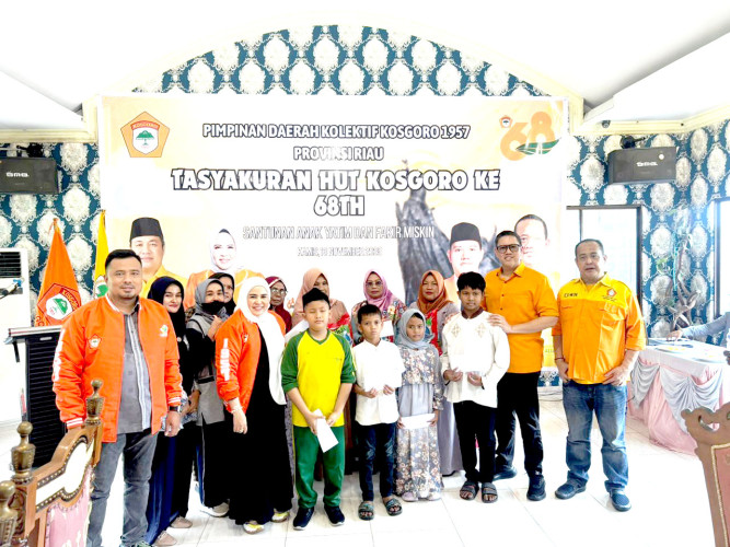 Ketum PDK Kosgoro 1957 Dave Laksono Disambut Hangat di Riau, Hadiri Tasyakuran dan Santunan HUT Kosgoro ke-68